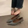 Sapatos de Salto Agulha Apontados de Luxo de Nicho para Mulheres, Estilo Francês para Primavera e Outono, Moda para Ir ao Trabalho à Noite, Sapatos de Vovó