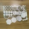 Calcomanías Combinadas de Panal para Coche Hexagonales Modificadas Cubierta de Rasguños para la Línea de Cintura del Cuerpo Pegatinas Reflectantes Decorativas para Coche