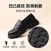 Mocassins Pretos de Solado Grosso para Mulheres 2026 Nova Coleção Primavera/Outono Solado Elástico Macio Antiderrapante Silencioso Aumenta a Altura Emagrecimento Sapatos de Trabalho Simples