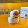 Cien Mau Estilo Original de Talla de Madera Postura de Pie Miau Miau Adornos de Muñeca de Resina Lindo Muppet Decoraciones Creativas para el Hogar y Escritorio
