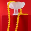 Ágata Amarillo Natural Redondo Cuentas Sueltas Individuales Pulsera DIY Cuentas para Pulsera Cuentas Budistas Collar Calcedonia Amarilla Espaciadores Accesorios