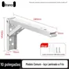 Suporte dobrável de aço inoxidável 304 Prateleira de armazenamento de parede Suporte triangular reto Top-up Suporte laminar Suporte de divisória
