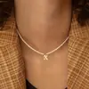 El Collar de Perlas con Inicial de 26 Letras Más Vendido de Amazon, Cadena para la Clavícula, Diseño Minimalista de Nicho, Elegante Collar con Colgante