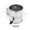 Colador de Harina de Acero Inoxidable de Manivela Boca Plana Colador de Polvo Cocina Horneado Colador de Azúcar Filtro de Harina Doméstico Colador de Malla en stock