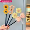 Palillo para Moño de Flor para Niños, Accesorio para Moño Perezoso para Niñas, Lindo Moño de Flor para el Cabello, Accesorio de Flor para el Cabello