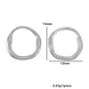 Colgante de anillo liso geométrico irregular de acero inoxidable transfronterizo minimalista, accesorio de joyería DIY chapado en oro de 18 quilates al vacío
