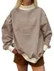 2026 Ropa Europea y Americana Transfronteriza para Mujer Amazon Otoño Nueva Moda Casual Rayas Manga Larga Sudadera Holgada