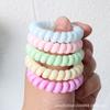 Banda para el cabello con línea telefónica de color caramelo grande, cuerda para el cabello simple y dulce, cola de caballo, banda de goma, pulsera, accesorios para el cabello al por mayor