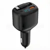Cargador de Coche Huawei Super Rápido de 120W, Cargador de Encendedor de Cigarrillos Multifuncional Uno a Tres, Cargador de Coche con Cable Retráctil PD