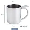 Caneca de Aço Inoxidável 304 para Acampamento ao Ar Livre Piquenique Estilo Industrial Caneca de Cerveja Caneca de Camada Dupla Caneca para Café Bebida Fria Portátil