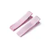 Pinza para el Cabello de Cinta de 3.5/4.7cm Cobertura Total Color Caramelo Pinza de Pato de Doble Punta Pasador Hecho a Mano DIY Accesorio para el Cabello Pinza Base Venta al por Mayor