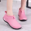 Botas de lluvia de estilo europeo y americano, caña corta, resistentes al desgaste, de caña alta, suela gruesa, boca poco profunda, para primavera y otoño, de caña baja, a la moda, antideslizantes, gruesas, color liso.
