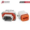Conector Automotivo Dt06-2S Plug Dt04-12Pa Placa de Acoplamento Macho-Fêmea Terminal de Pino Reto Dobrado na Ponta Plug