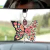 Amazon Transfronterizo Creativo Mariposa Acrílico Plano Colgante para Espejo Retrovisor de Coche Colgante para Mochila Llavero Colgante