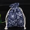 Bolsa de arpillera con bolsillo para artemisa, bolsa vacía, bolsa con cordón, embalaje de regalo impreso, 9 x 12, portátil