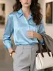 Camisa de Manga Longa com Elasticidade em Quatro Direções para Mulheres, Novo Design Outono 2026, Estilo de Nicho, Camisa Feminina Estilo Hong Kong Madura e Jovem, em Estoque