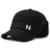 Gorros de Lana Cálidos con Protección para los Oídos para Otoño e Invierno de Hombre, Gorros de Algodón para Personas de Mediana Edad y Mayores, Gorras Casuales tipo "Dad Hat", Gorras de Visera Antifrío para Mayores