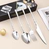 Cubiertos occidentales de acero inoxidable transfronterizos de 24 piezas con patrón de árbol, juego de cintura pequeña con patrón martillado, cuchara para postre, cuchillo, tenedor, cuchara