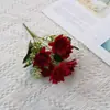 Flor Artificial Crisântemo Selvagem Flor de Seda Buquê Simples Fresco Flor de Lótus da Neve Flor de Cabo Pequeno Comércio Exterior Atacado Flor Azul Escura Flor Artificial
