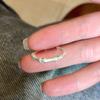 Anillo Slub de Trefilado Estilo Antiguo con Diamante para Mujer Anillo de Dedo Abierto Simple Vintage Lujo Ligero Alta Gama Refinado Anillo de Dedo