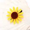 Elástico de Cabelo Girassol Não Tecido Acessório de Cabelo Feltro Girassol Presilha de Cabelo Fofa Faixa de Cabelo Infantil Acessório de Cabelo