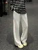 Pantalones Casuales Pesados de Corte Recto Holgados para Hombre Otoño Americanos Limpios con Hoja Curva Línea Hasselblad Pantalones Deportivos