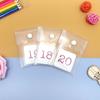 Mini bolsa de archivo vertical con broche de presión, encaje transparente con forma de flip, botón de PP, bolsa de almacenamiento, bolsa de archivo pequeña A7