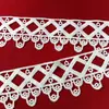 Encaje soluble en agua hueco 5CM bordado de seda de leche diamante geométrico hecho a mano DIY accesorios de ropa etiqueta pequeña