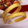 Pulsera de oro arena de Vietnam para mujer, joyería de imitación de oro, pulsera de apertura de dragón y fénix, joyería brillante de pie de pavo real, venta al por mayor en vivo