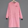 Avental Longo de Algodão e Linho para Uso Doméstico Feminino, Blusa de Cozinha para Casa, Confortável, Respirável e Resistente a Manchas, Roupa de Trabalho Feminina para Tarefas Domésticas