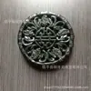 Vendas Diretas de Fábrica Xinjiang jade natural verde escuro cinco Fu segurando pingente de aniversário pingente de jade oco de dupla face artesanato de escultura pingente