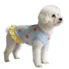 Roupas de Primavera e Verão para Cães Pequenos e Gatos, Spitz Alemão, Bichon Frisé, Vestido Teddy, Vestido Colete Listrado de Estrela do Mar 26