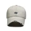 Gorra casual unisex con bordado de letras, gorra de béisbol, gorra visera de pico de pato, diseño versátil transfronterizo con letras, estilo desgastado para deportes al aire libre en primavera