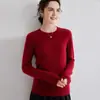 Nuevo Suéter de Cachemira para Otoño e Invierno Moda Femenina Suéter de Punto con Cuello Redondo Pulóver con Camiseta Básica Aspecto Holgado y Adelgazante para Ropa de Trabajo