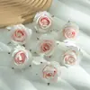 Cabezas de flores de rosa artificiales de 6 cm para paredes de fondo, arcos, materiales florales hechos a mano para manualidades, coches de boda, venta al por mayor de cabezas de flores artificiales transfronteriza