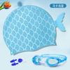 Gorro de natación de dibujos animados nuevo de silicona ampliado impermeable para niños y niñas gorro de buceo universal equipo de gafas de natación fabricantes