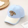 Gorra de Malla con Protección Solar para Niños, Gorra de Béisbol Color Block de Oso Linda para Niños, Gorra Transpirable de Sombrilla de Verano Venta al por Mayor