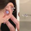 Colección de Pendientes de Hueso del Oído Morado de Ensueño Pendientes de Zirconia Pendientes Planos Espirales de Titanio Médico para el Hélice Pendientes de Hueso del Oído Morados