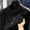 Marca de Moda Peso Pesado - Nuevo Estilo Minimalista de Primavera Chaqueta Cardigan Suéter Unisex Casual Popular Cardigan de Punto