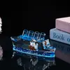 Botella a la deriva creativa brillante Reloj de arena mediterráneo Gota de aceite Adorno de decoración de escritorio para el hogar Regalo de cumpleaños para niños