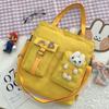 Bolsa de Tecido para Vela Feminina Transversal Grande Capacidade Estudante Aula Portátil para Carregar Livros Bolsa de Lona de Ombro Único e Duplo