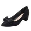 6688-5 Zapatos de Tacón Alto Estilo Francés para Mujer 2026 Modelo Nuevo Primavera y Otoño con Tacones Finos, Puntas Puntiagudas, Elegantes Zapatos de Salón Negros con Lazo, Antideslizantes