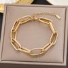Pulseira Meichen, Estilo Europeu e Americano, Cor Dourada 18K, Não Desbota, Simples e Versátil para Mulheres, Estilo Ins, Personalizada, Moderna, Luxo Leve, Joias Transfronteiriças