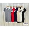 Vestido de Verano para Mujer Estilo Alta Gama Pequeño Fragancia Cuello Polo Falda Midi Nuevo Verano Estilo Preppy Reductor de Edad Súper Dulce Look Adelgazante