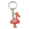 Chaveiro Novo Flamingo Transfronteiriço Pingente Borracha Macia PVC Pingente de Chave Acessórios para Chaveiro de Bolsa