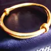Pulsera de aleación chapada en oro de 24k imitación oro pulsera de novia color dorado protección de color ajustable de empujar y tirar pulsera de terrier de yuan accesorios