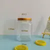 Bote para Dulces de Aluminio Cuadrado de 500ml 660ml, Frasco Transparente de Boca Ancha para Té de Flores, Botella de Plástico PET, Botella para Empaque de Snacks