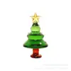 Artesanía de Vidrio Árbol de Navidad Regalo Festivo Lazo Rojo Árbol Mini Escritorio Sala de Estar Micro Paisaje Mini Adornos