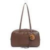 Bolso Boston Grande de Cuero Genuino Tipo Almohada 2026 Nuevo Vintage para Viaje y Uso Diario Bajo el Brazo Bolso de Piel de Vaca Versátil de Nicho para Mujer