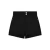 Sentido del Diseño Shorts de Mezclilla Elásticos Irregulares para Mujer Tendencia de Primavera Nuevos Pantalones Cortos Calientes Pantalones Cortos Calientes con Cintura Alta